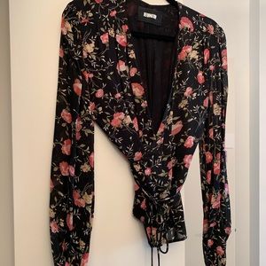 Reformation wrap blouse
